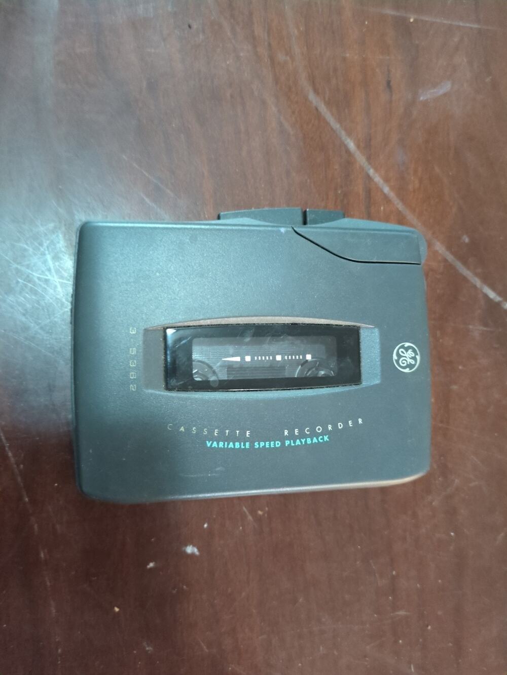 General Electric Variable Speed Playback Cassette Recorder Black Model 3-5362A